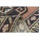 Vintage Turkish Oushak handmade wool cotton brown runner rug 143x347