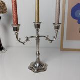 Vintage silver brass candle holder