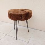 Vintage moumoute stool year 70