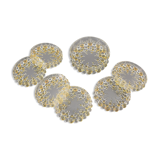 Dessert set from Walther Glass series "Boléro" 1960