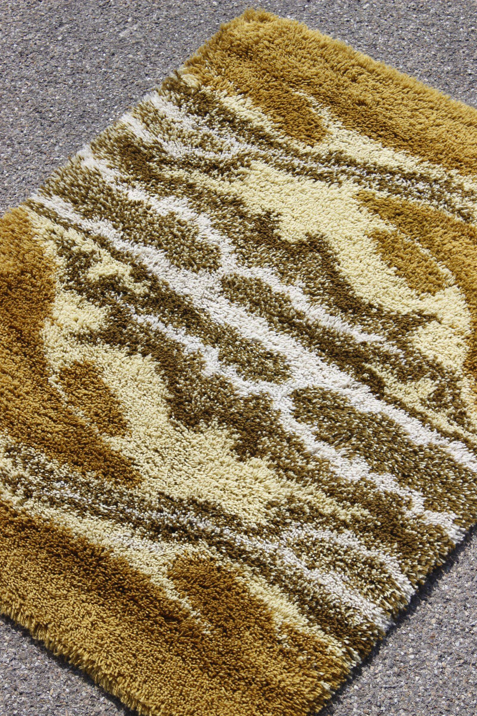 Vintage wool shaggy rug by Junghans Germany 1970s