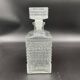 Vintage, whisky decanter, pitcher, bottle, square cap, diamond decoration, spikes, 1960s, 1970s