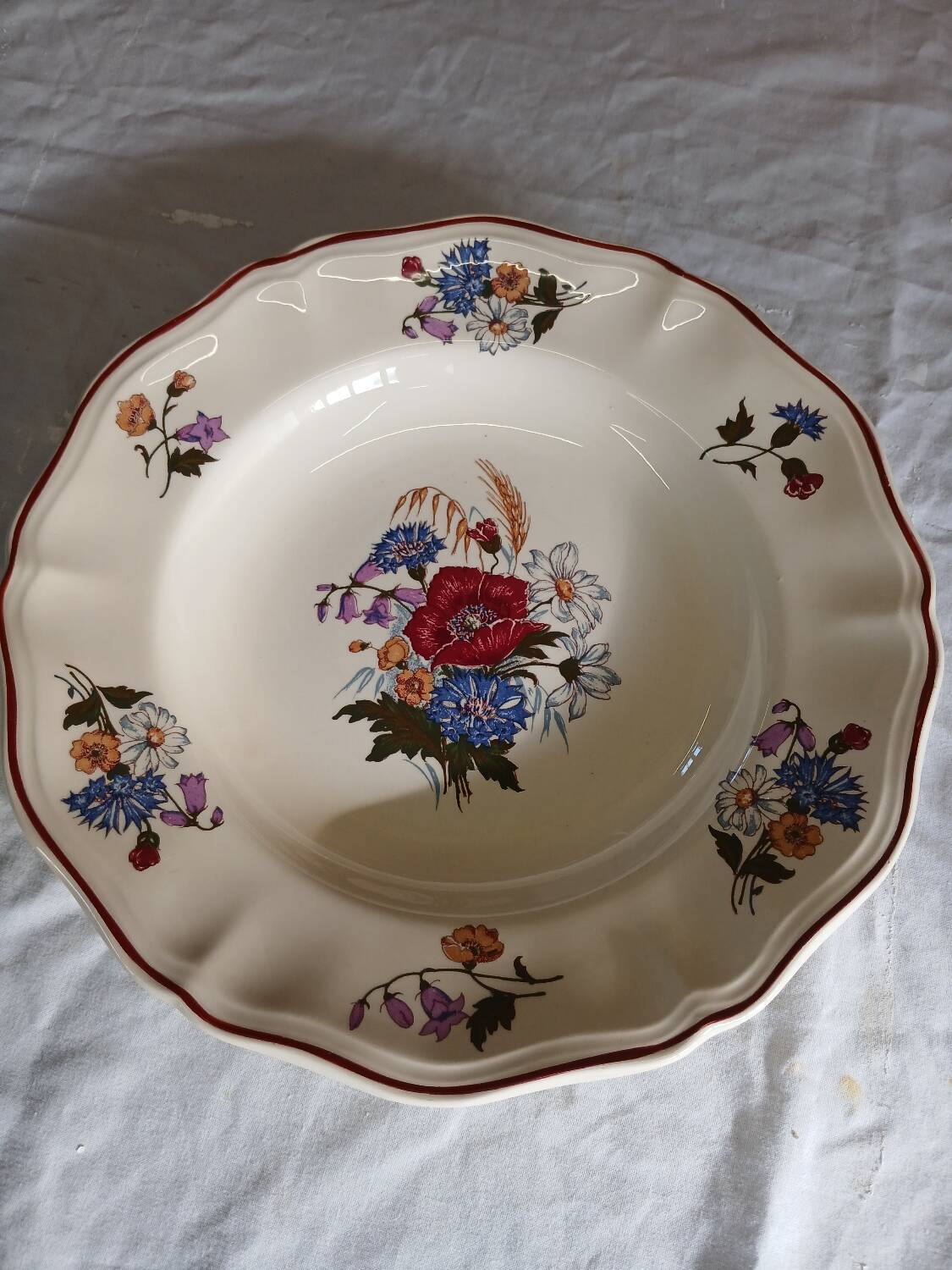 21 old Sarreguemines soup plates