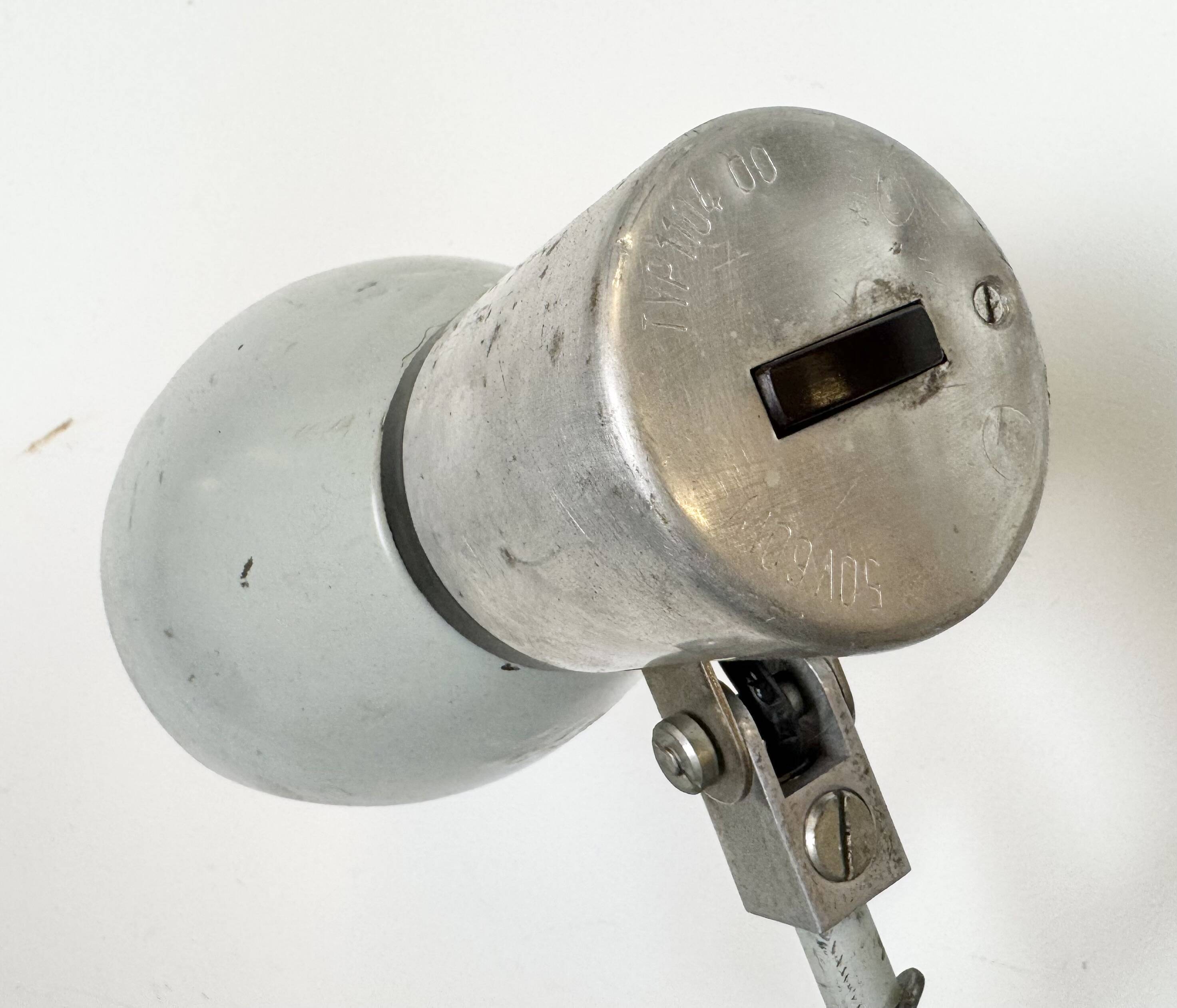 Industrial Grey Scissor Wall Lamp, 1960s