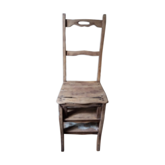 Chaise escabeau ancienne