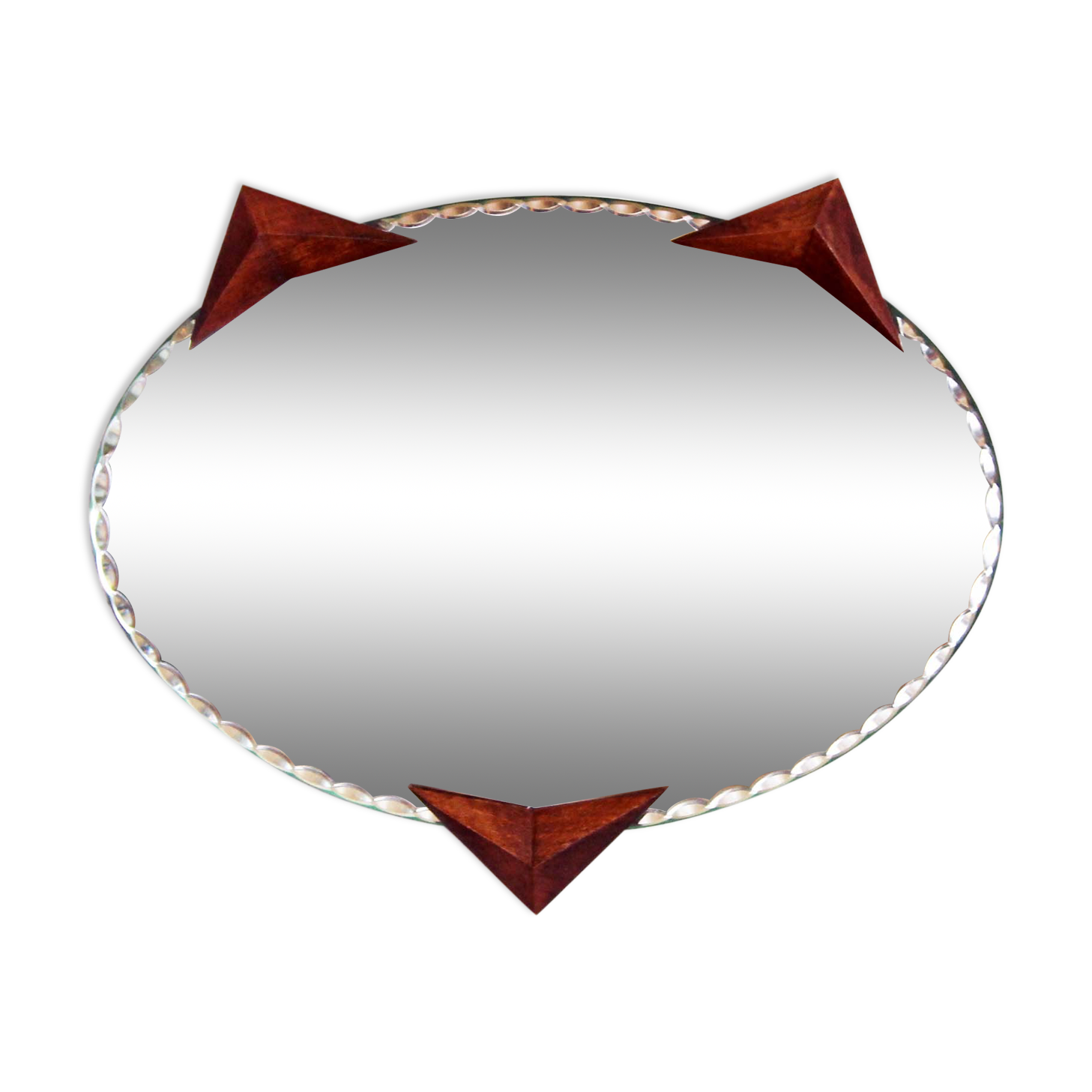 Miroir Chat Annees 50 30x26cm Selency