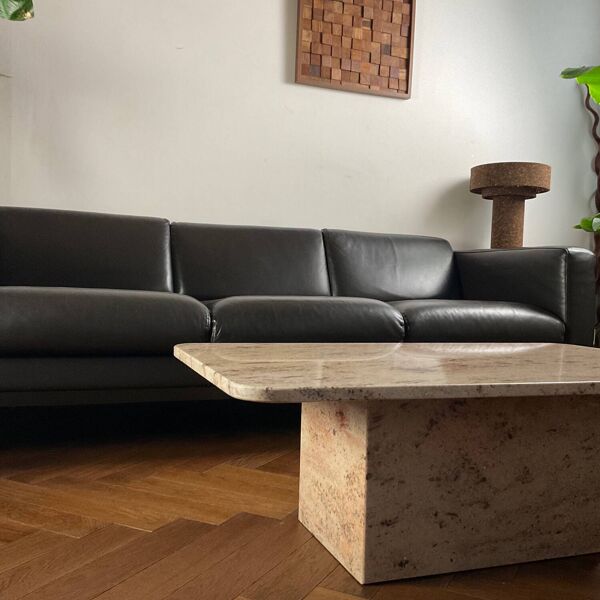 Table basse granit vintage années 70/80