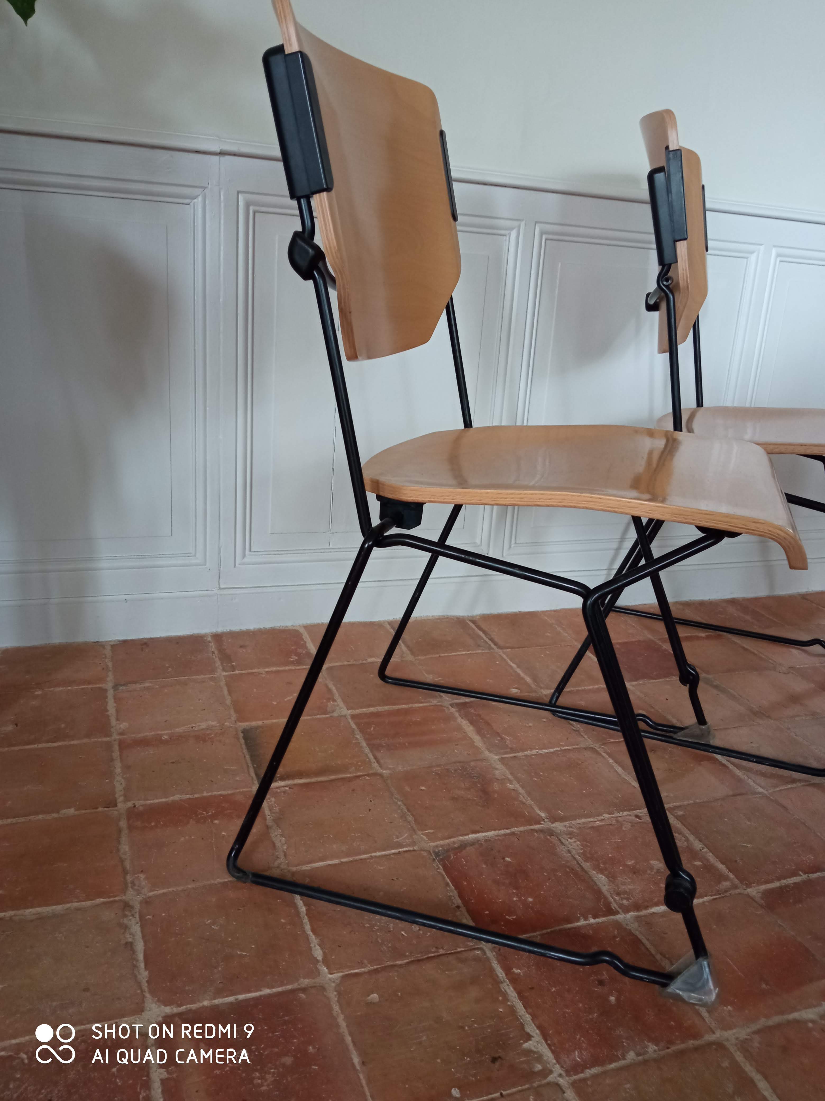 Paire de chaises vintage Stoll Giroflex par Albert stoll