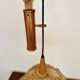 Adjustable Wicker and Teak Pendant Lamp