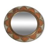 Moroccan copper and brass mirror