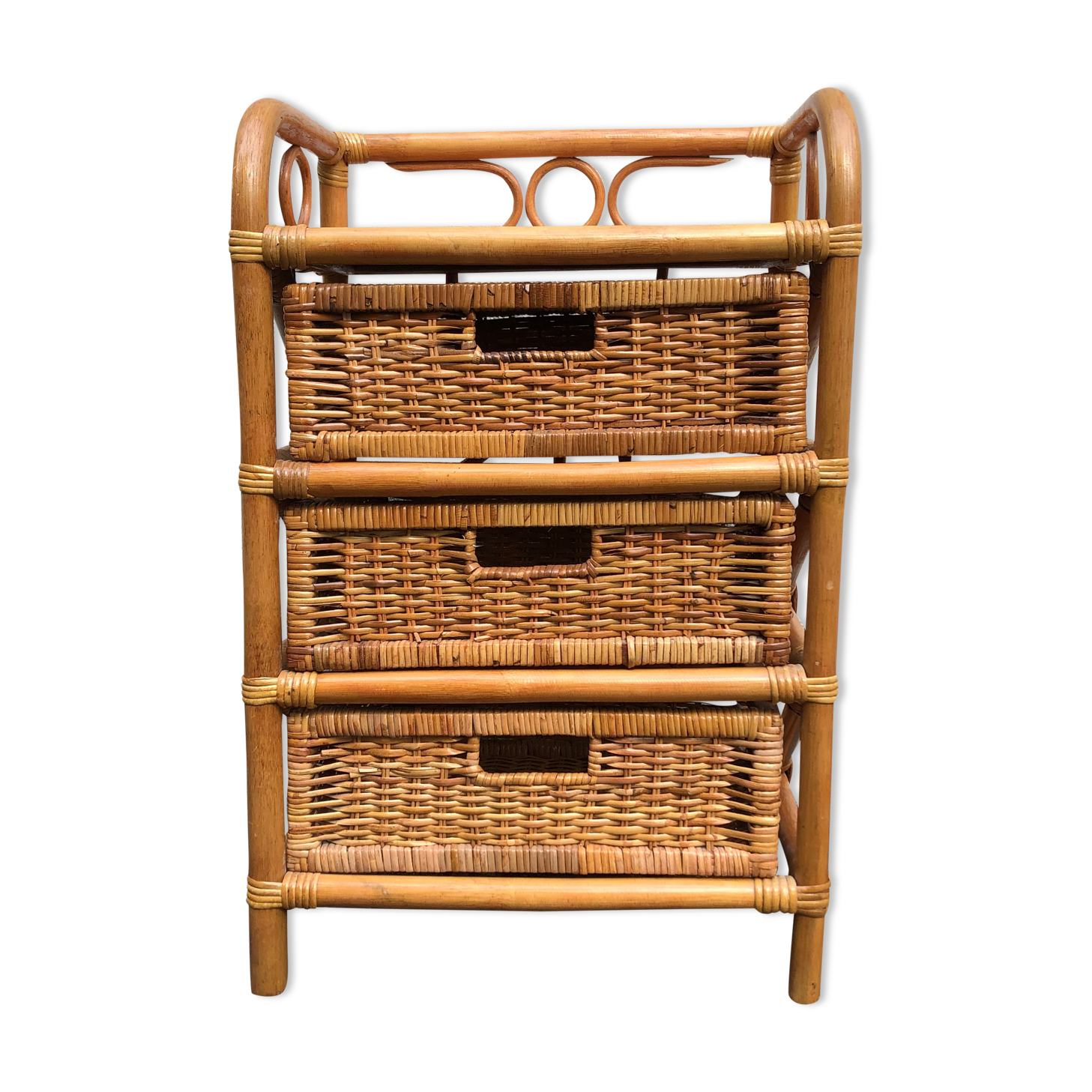 Rattan chest of drawers