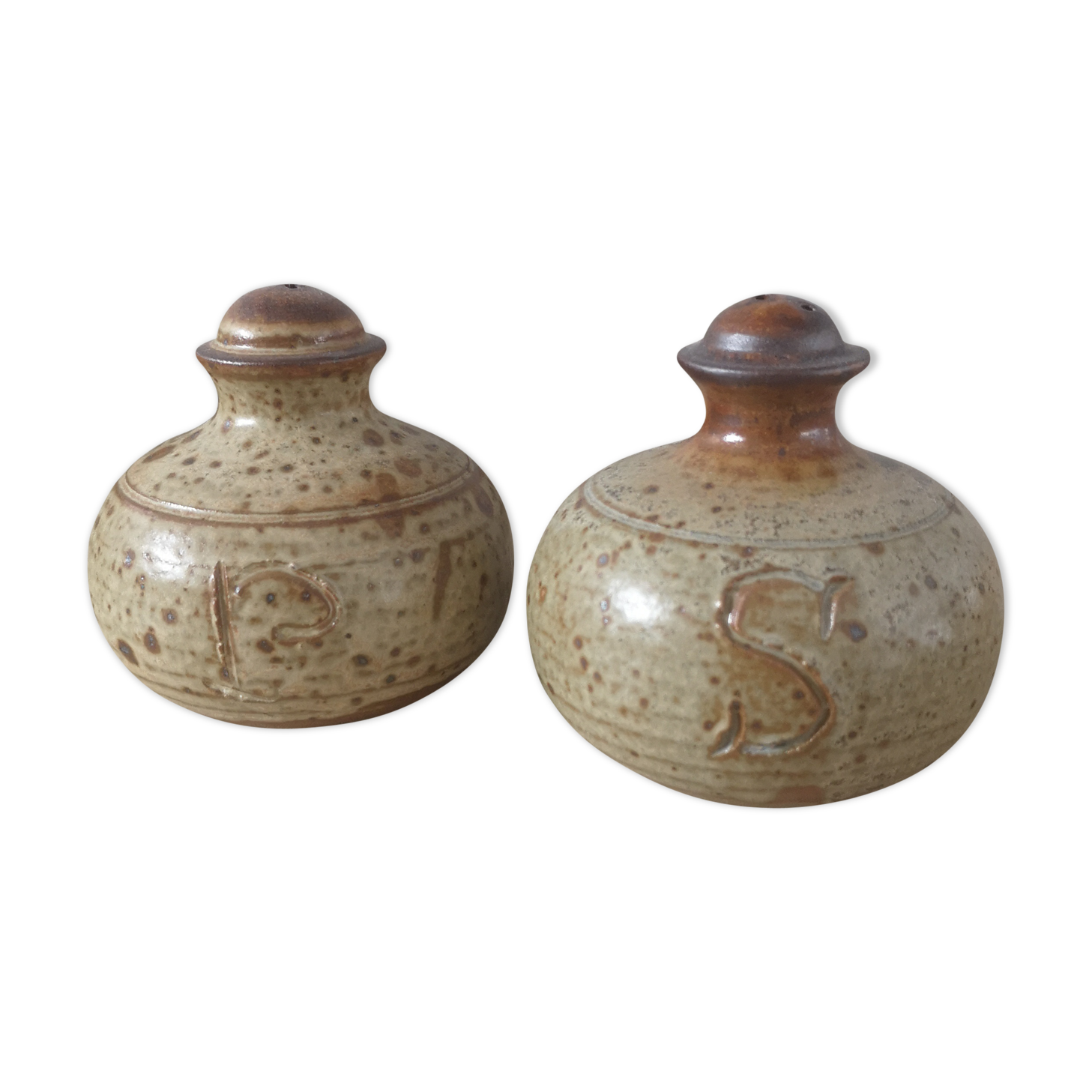 Sandstone salt and pepper shaker