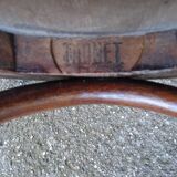 Set of 2 Thonet wooden seat bistro chairs N°18 1/2, Circa 1920