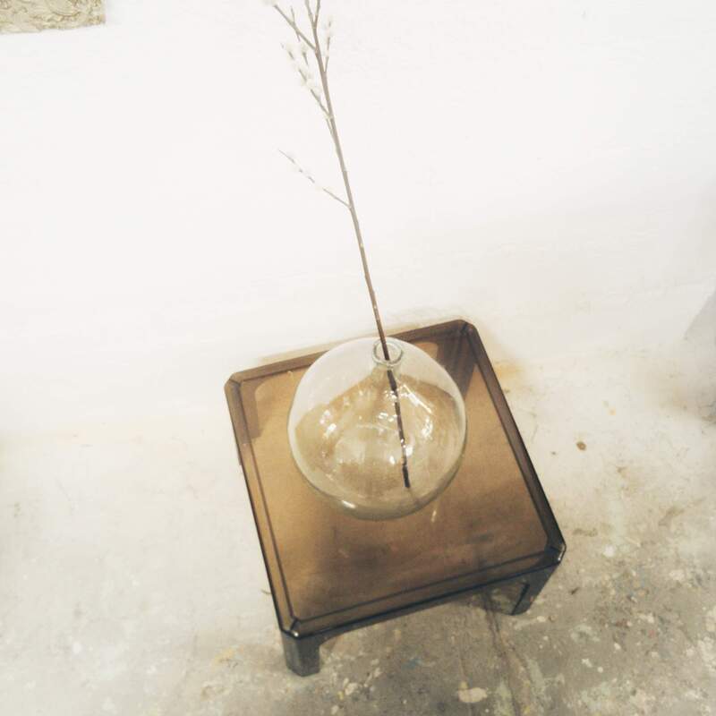 Smoked plexiglas coffee table