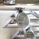 Coffee table in smoked glass and chrome tubular metal, 70s