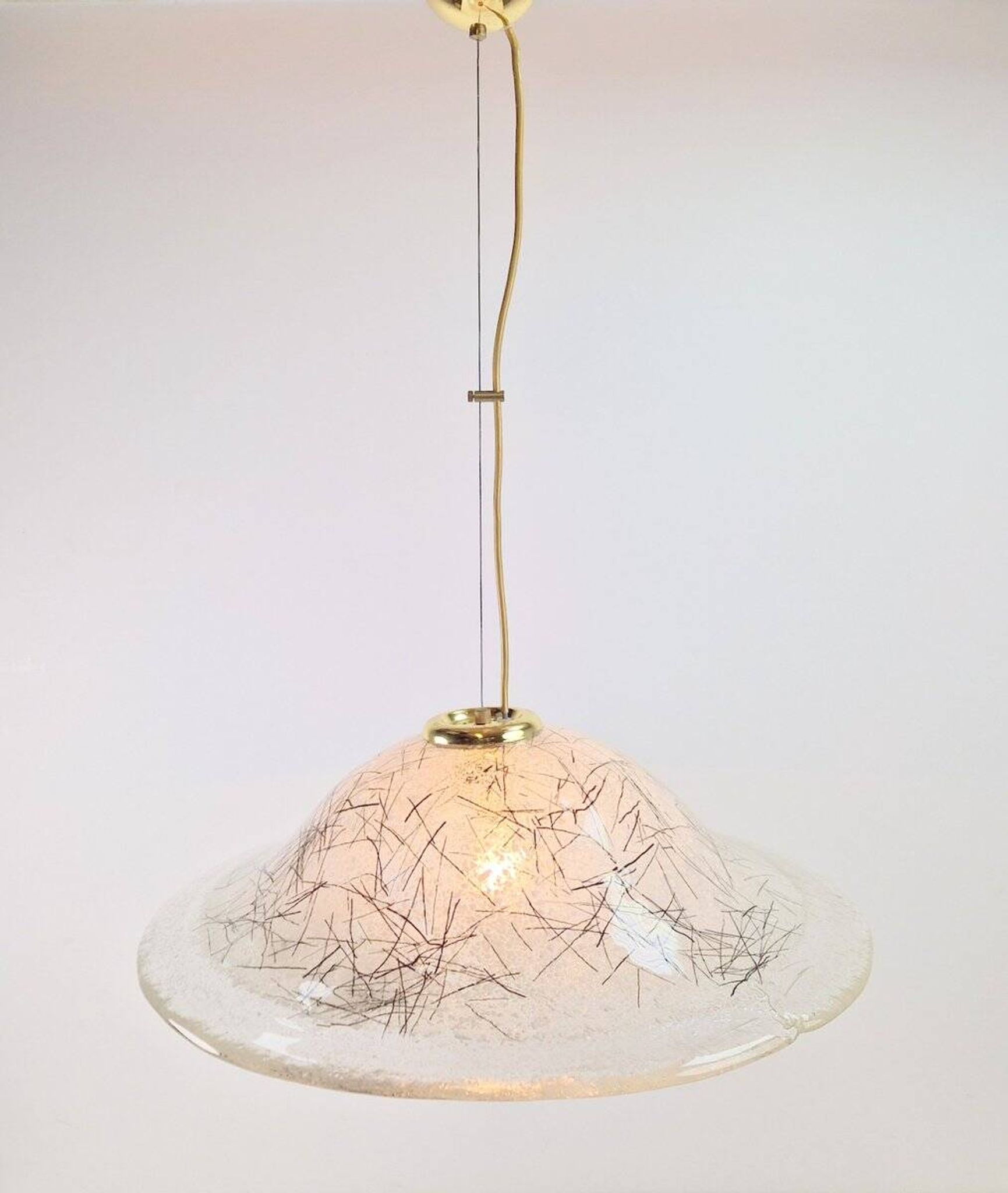 Vintage Murano Glass Pendant Lights from Kaiser-Leuchten, 1960s, Set of 2