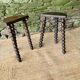 Paire de tabourets vintage