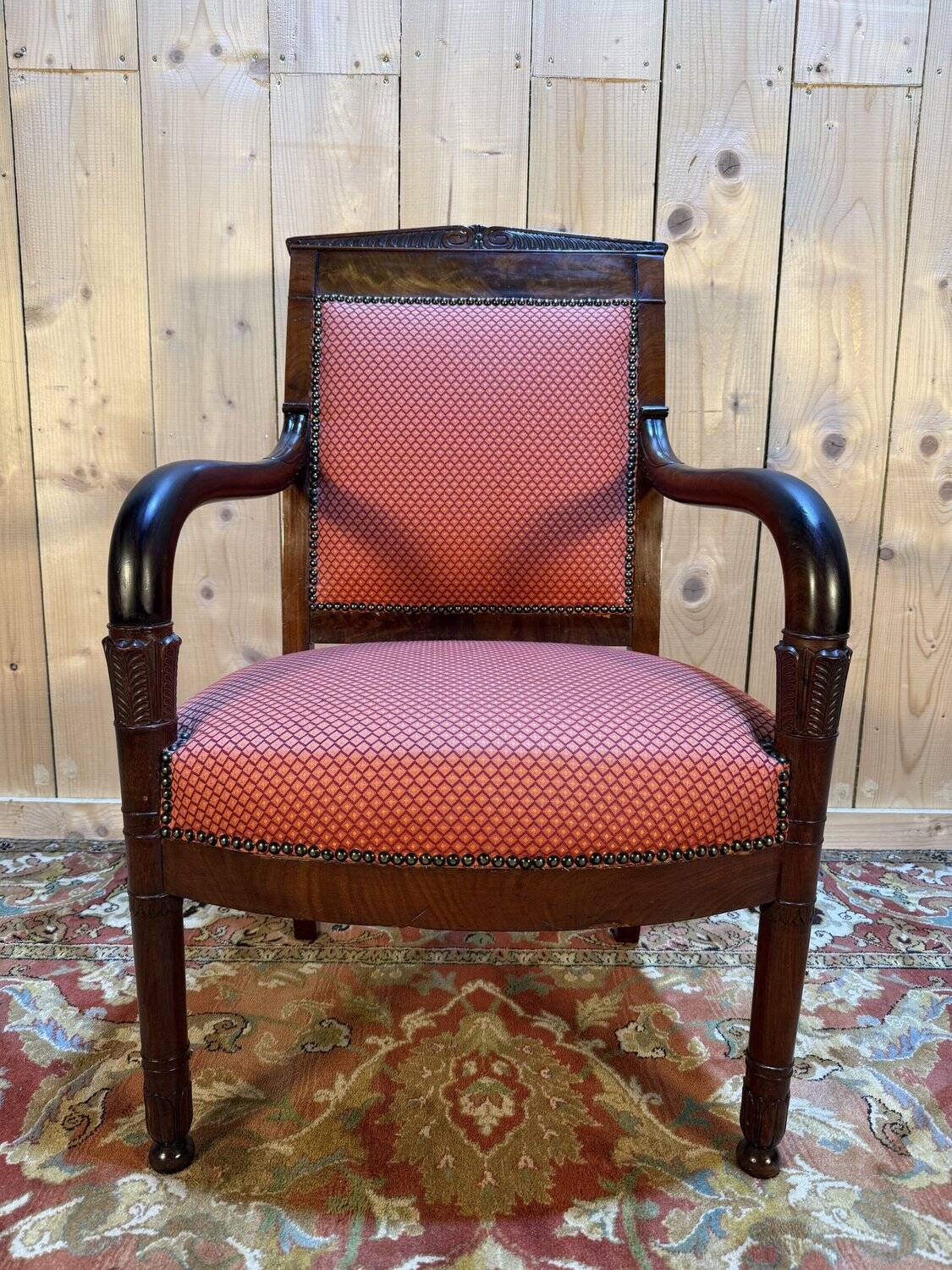 Empire period armchair in mahogany