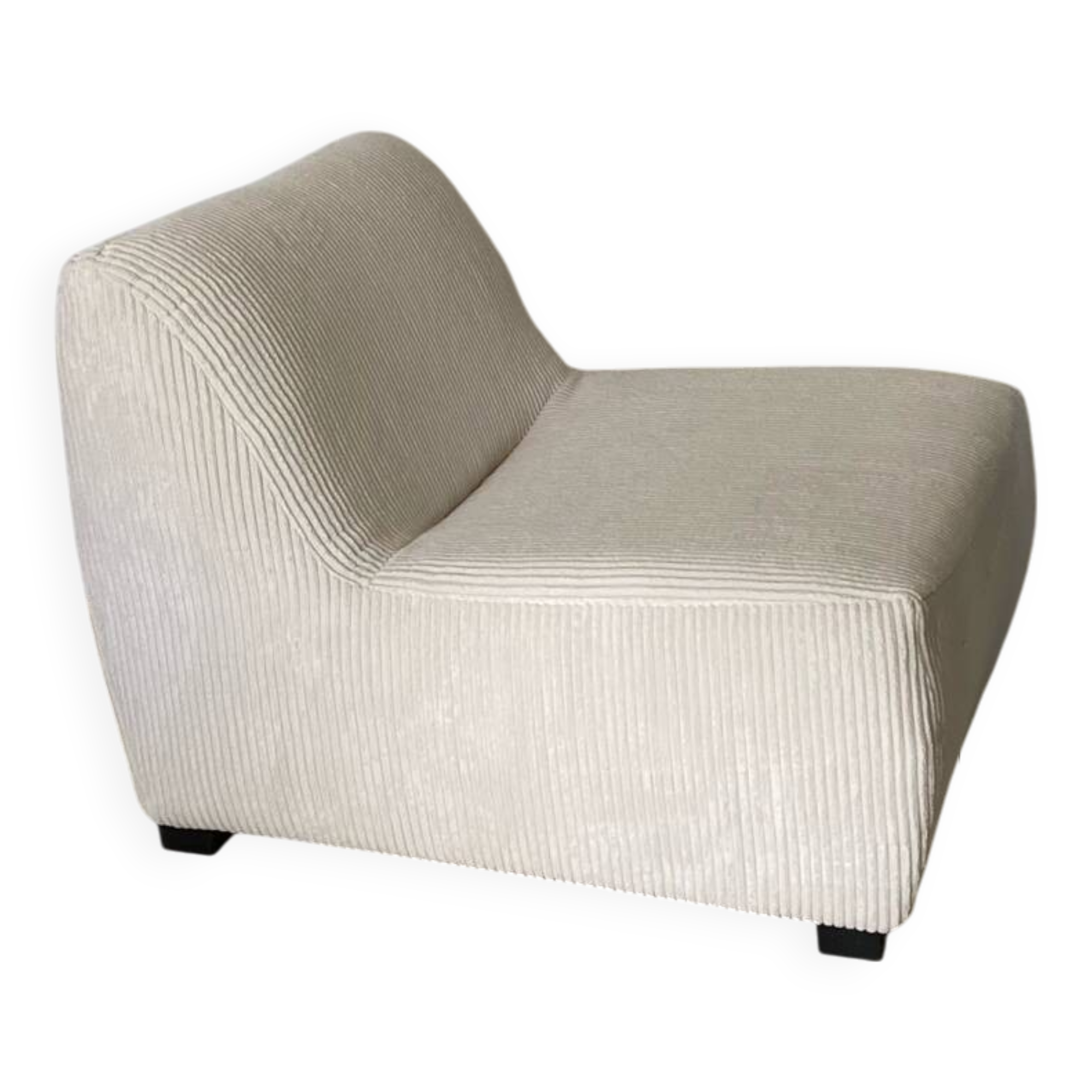 White corduroy armchair
