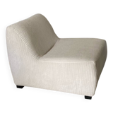 White corduroy armchair