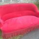 Napoleon III red velvet bench
