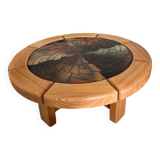 François Sénac solid elm coffee table