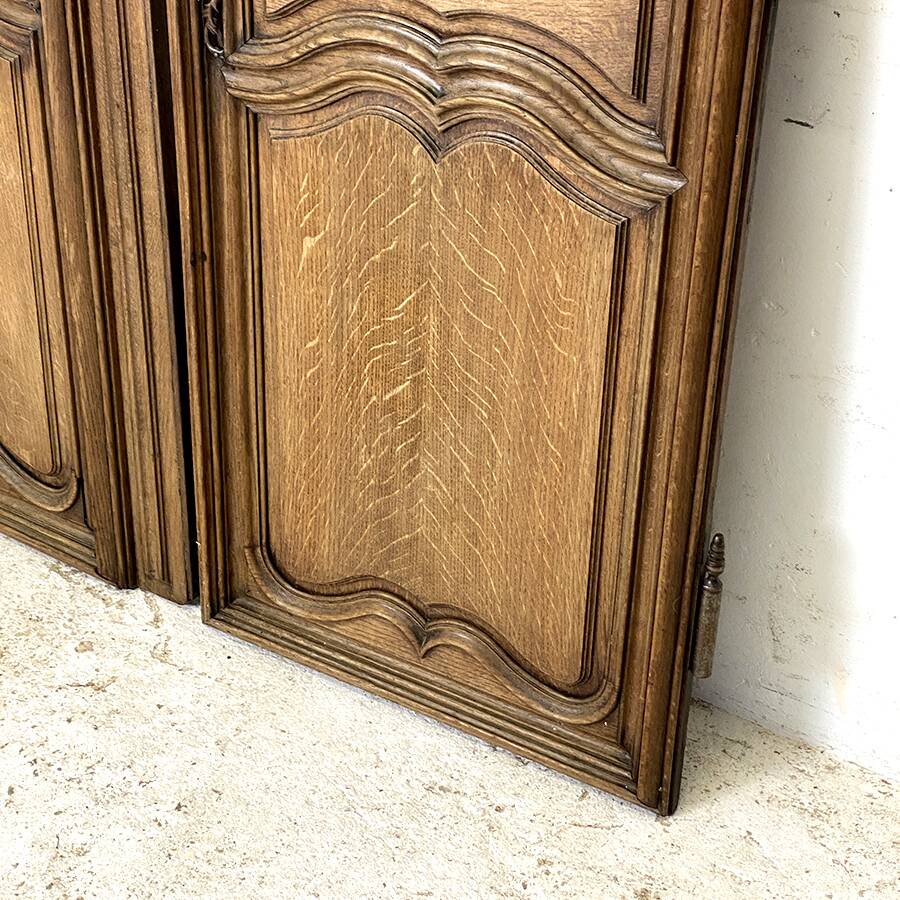 Pair of solid oak cabinet doors