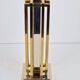 Geometric Brass and Chrome Table Lamp by Willy Daro, France, 1970
