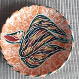 Vintage Vallauris plate with pelican decor