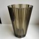 Pair of pleated smoked glass vases in the 70s