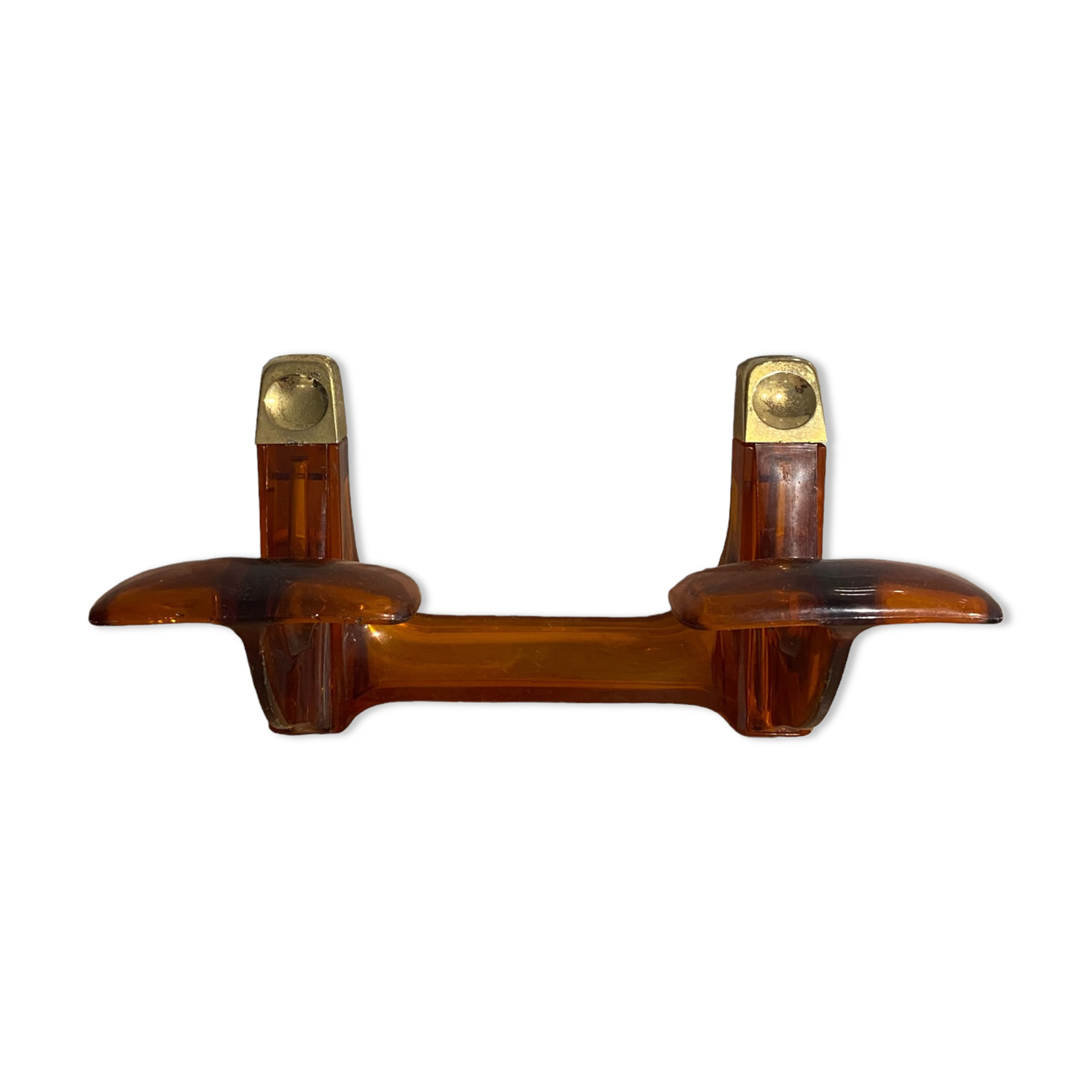 Patère en plastique transparent orange