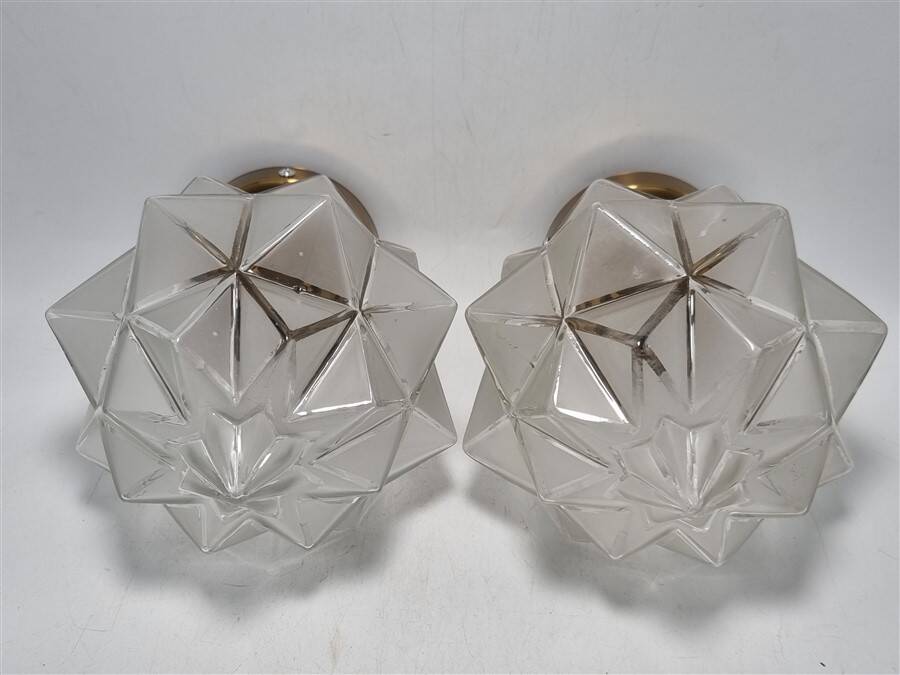 Pair of star wall lights