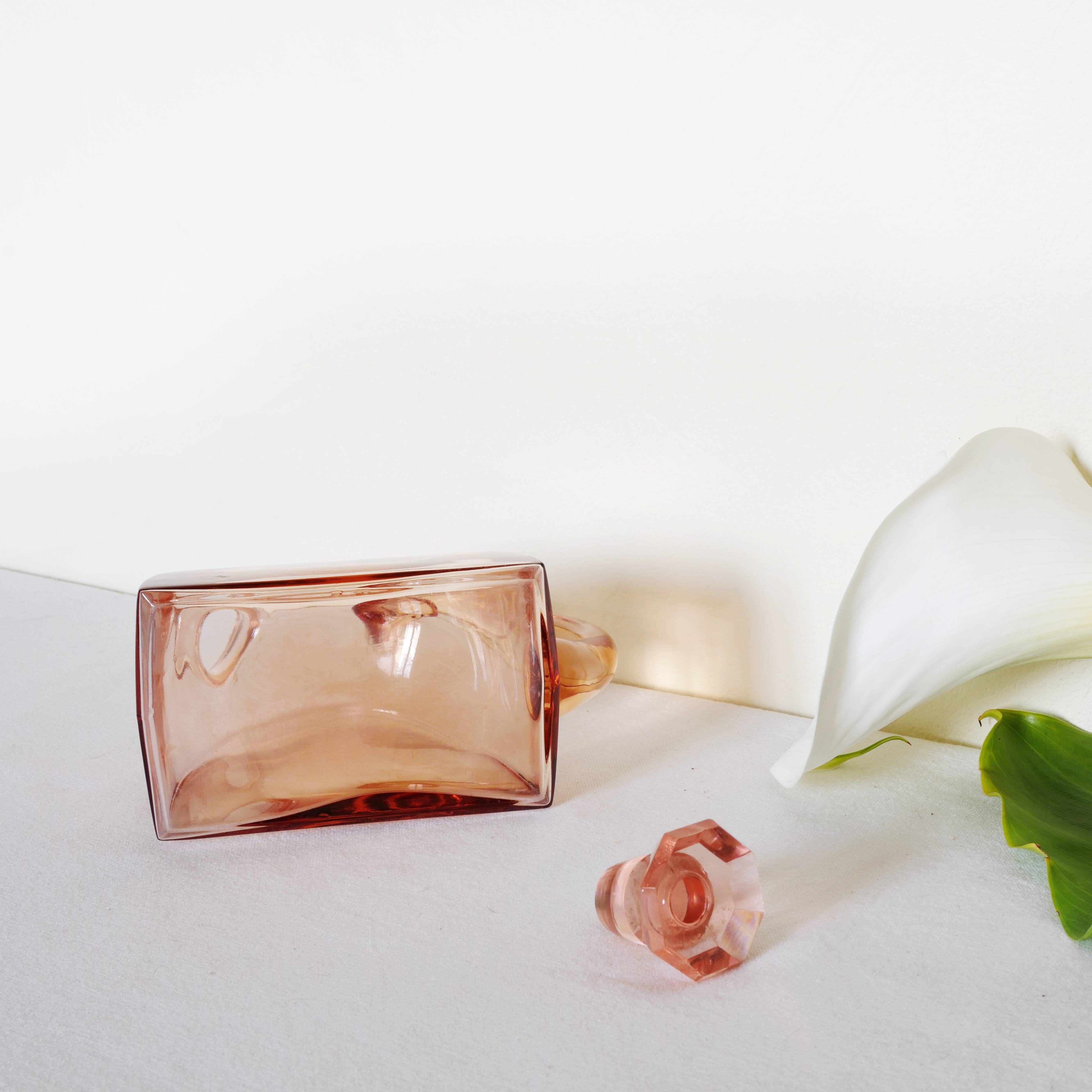 Pink art deco carafe