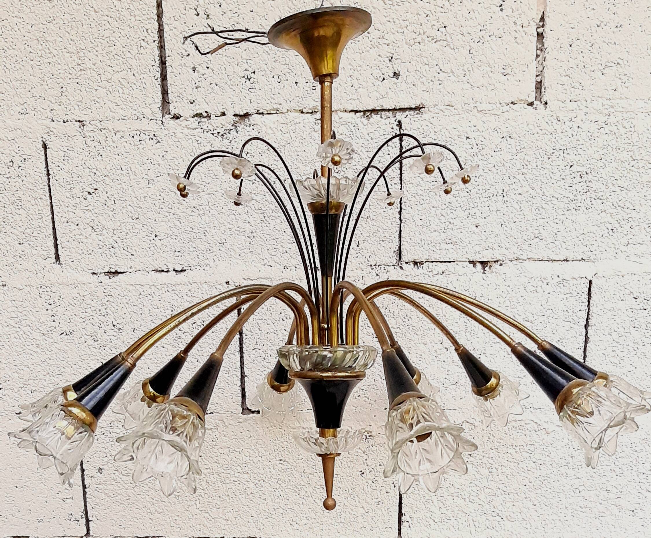 Lunel chandelier 10 lights 1950