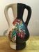 Black and white Vallauris vase, H. Caillet flower, vintage graphic 1960 1970