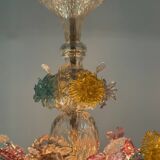 Venetian chandelier in multi-colored Murano glass, 10 light arms, circa 18