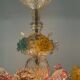 Venetian chandelier in multi-colored Murano glass, 10 light arms, circa 18