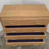 Chest of drawers feet compass raw wood 1950