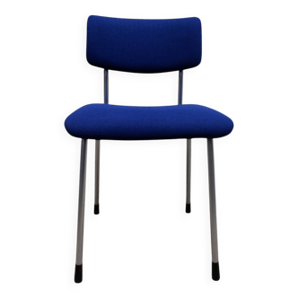 Chaise Gispen 1231 en tissu bleu, années 1960