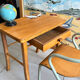 Bureau enfant Baumann en bois et chaise Hitier vintage