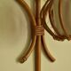 Vintage rattan wall lamp 60s