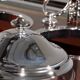 Italian ice cream / bar cart in chrome and faux tortoise