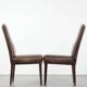 Great set of 8 stylish vintage sheepskin dining chairs with character