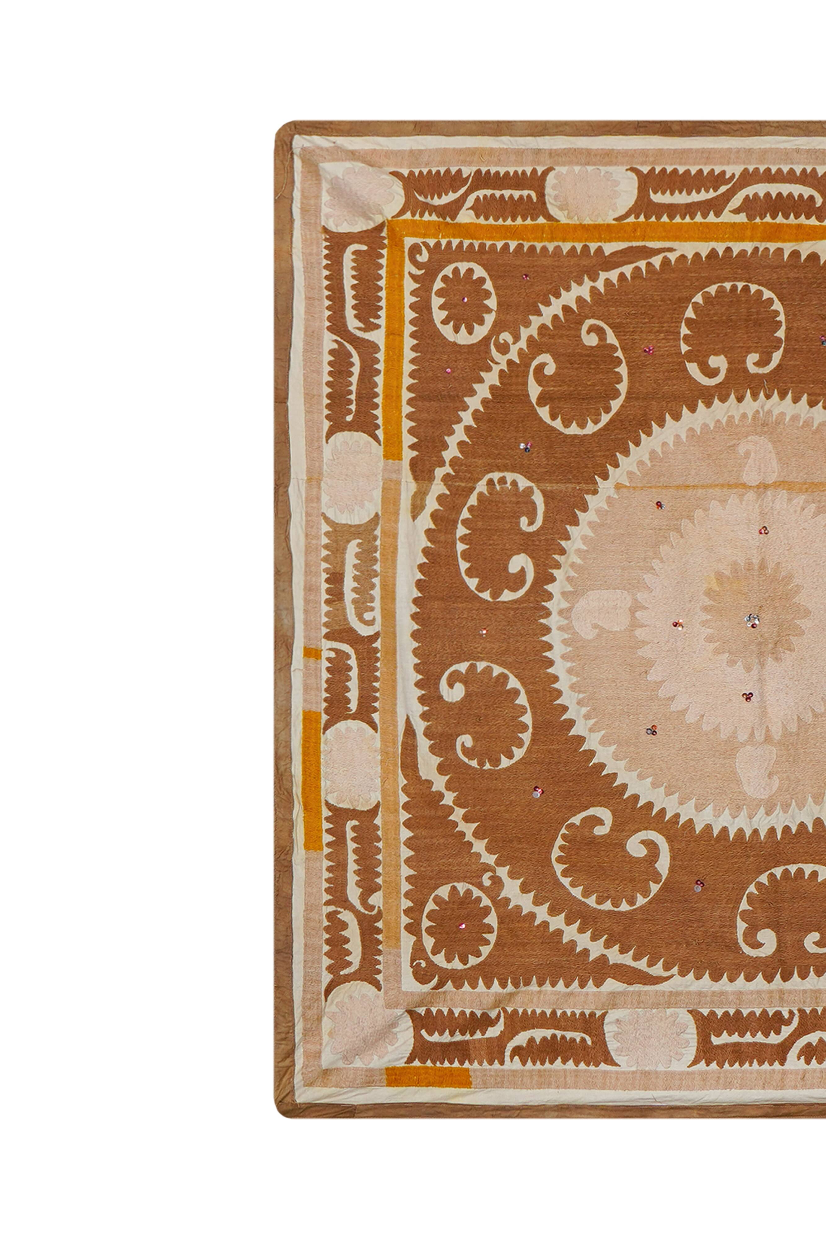 Vintage Turkish hand-knotted rug 132x135 cm