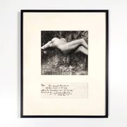 Photography, Lucien Clergue “naked woman under the waterfall”, silver print signed and dated