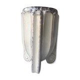 Cracked white ceramic art deco vase signed numbered pb made in france authentic piece