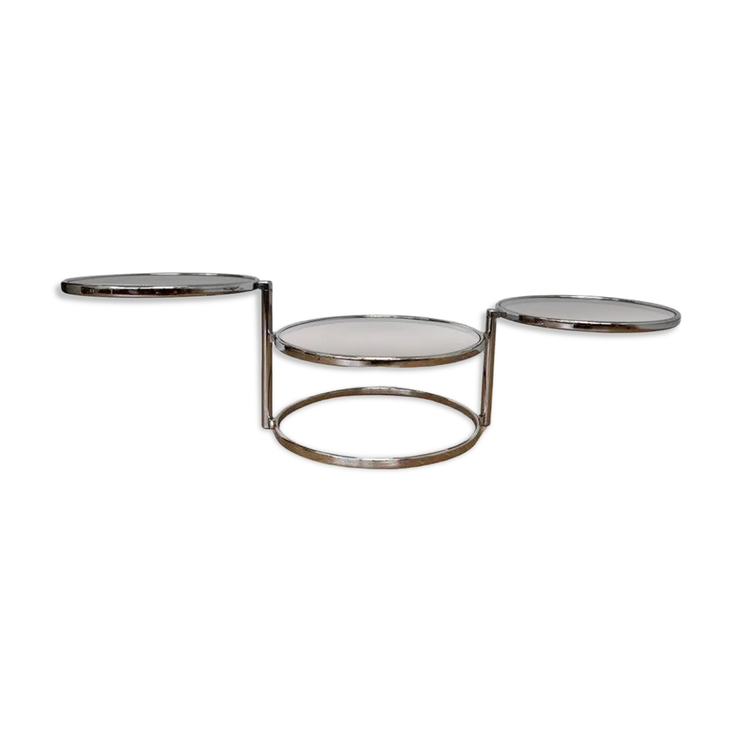 Midcentury Swivel and Folding Chrome Coffee Table, Germany, 1970s