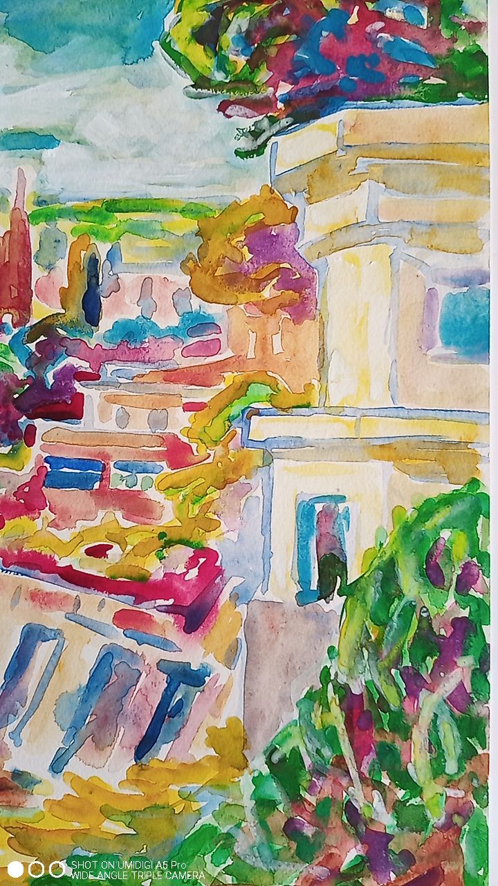 Pierre Lacroux (1909-1993) Gouache Cap Ferrat 28 September 79