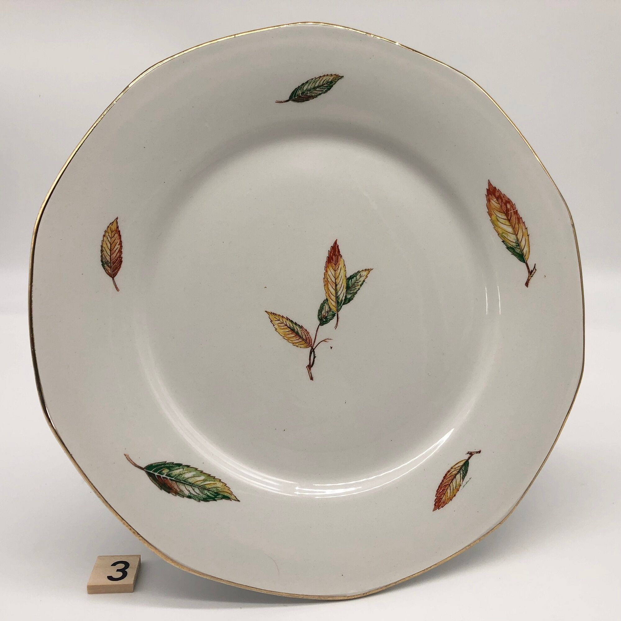 Set of 6 flat plates "Digoin Sarreguemines / Nemours model"