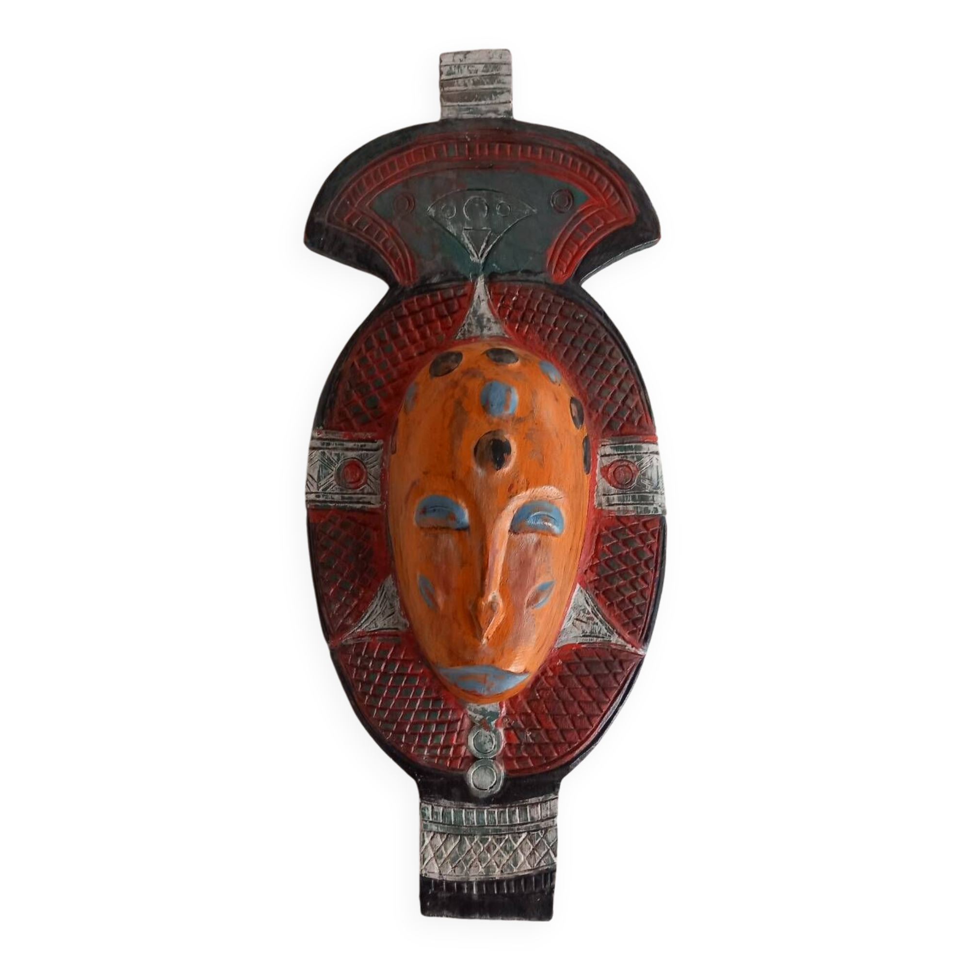 Colorful wooden tribal mask